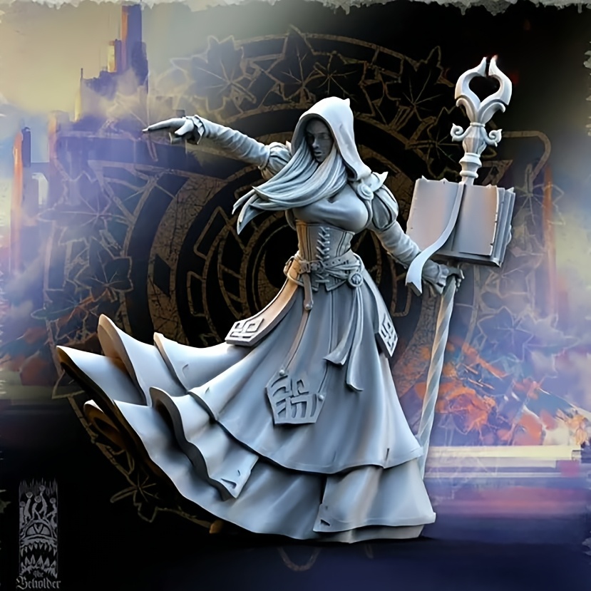 

1pc Kingdom Miniature - Abs Resin Unpainted Model, Rpg Game Accessory, Collectible Display Statue