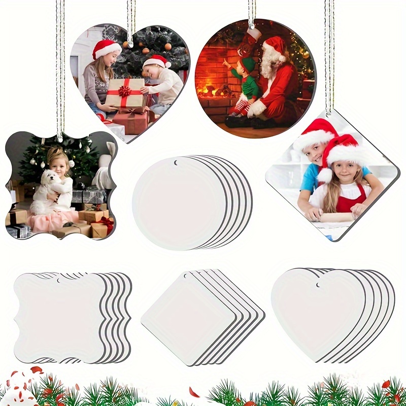 

20pcs Sublimation Ornament Blank, 20pcs Sublimation Double Sided Blanks 2.95 Inch Christmas Ornament Blank, Personalized Diy Sublimation Pendants Blanks