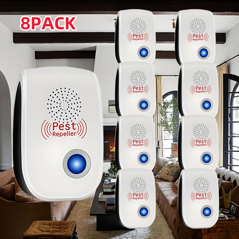 TEMU 8pcs Upgraded Ultrasonic Insect Repellent, Indoor Ultrasonic Insect Repellent, Ultrasonic And Repellent For Living Room Room Kitchen To ,