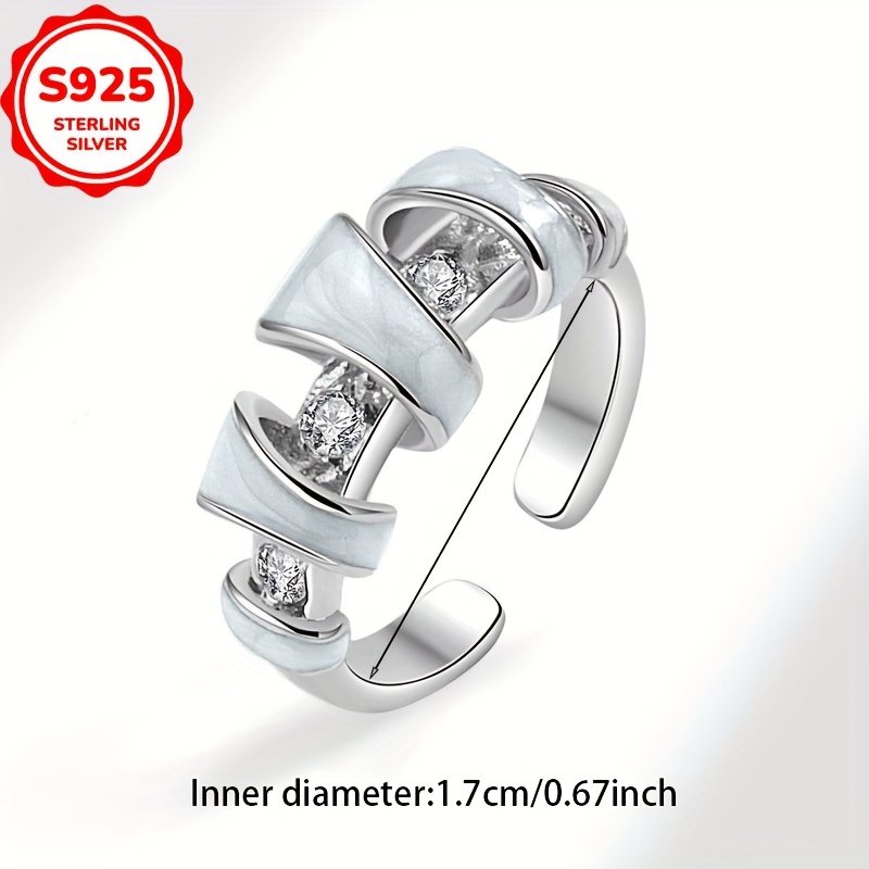 Hypoallergenic Irregular Zirconia Enamel Open Ring