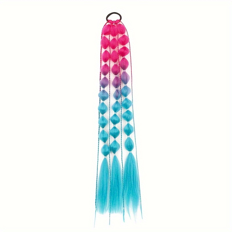 E-shop Handgefertigte 24-Zoll lange Farbverlauf Bubble Braided Pferdeschwanz-Verlängerung, für den oder Partys
