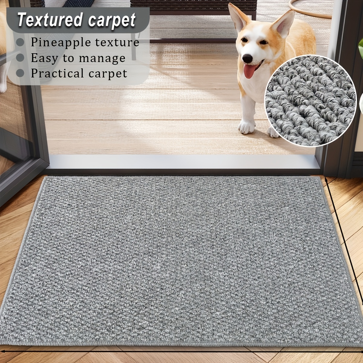 TEMU Nordic Entrance Mat - Durable Polypropylene Rug, Ultra-thick New Material Fabric, To Clean, Suitable For Indoor/outdoor Use, Ideal For ,