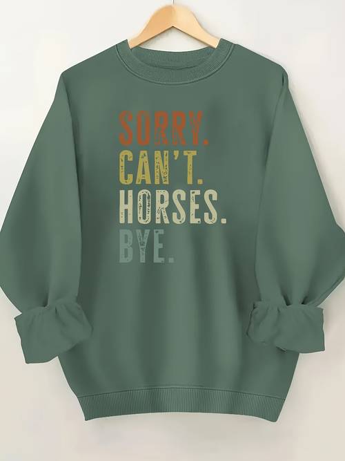 sorry cant letter print standard size crewneck sweatshirt