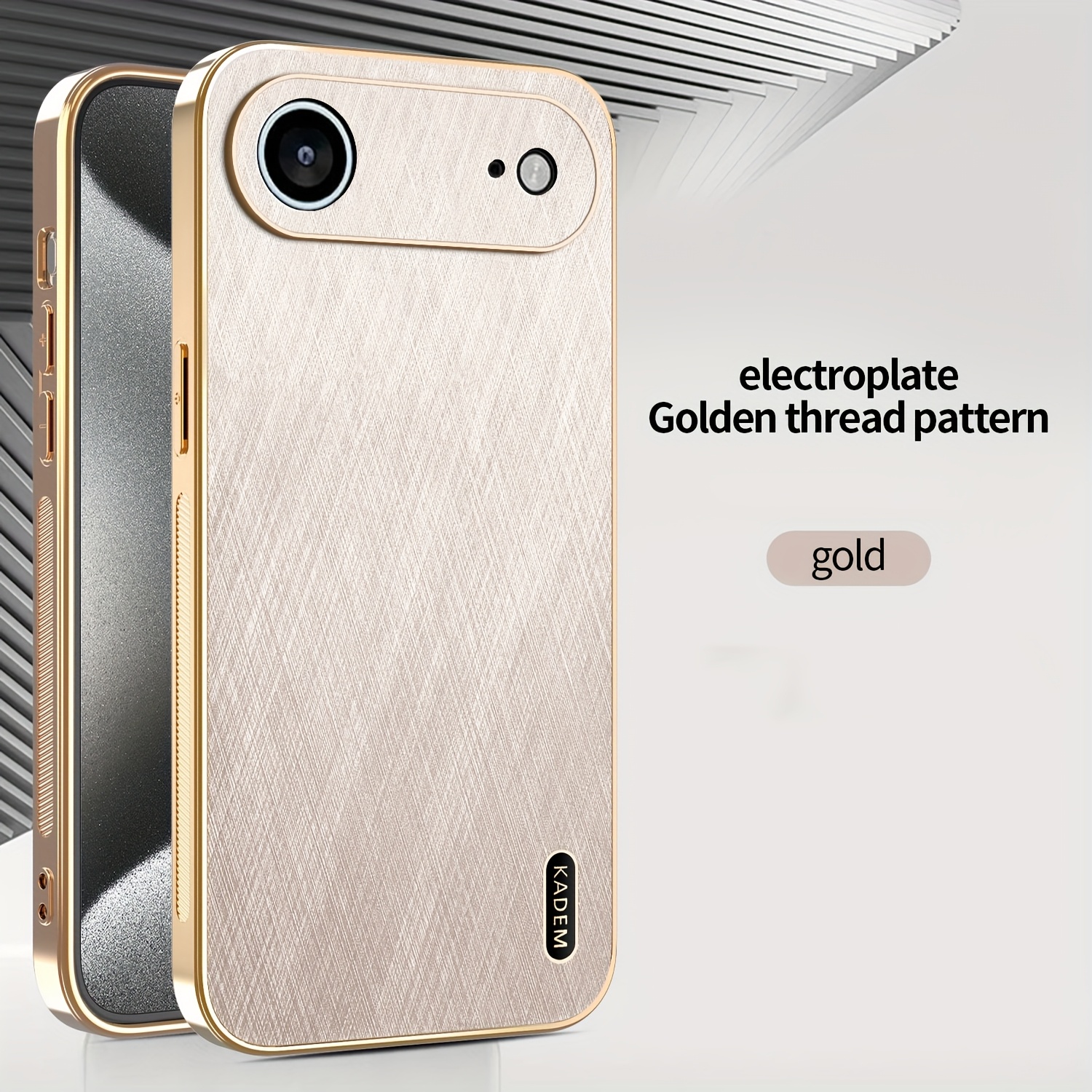 TEMU Чохол для телефону Підходить для Apple iPhone 17 Air iPhone 17 Pro iPhone 17 Pro Max iPhone 17 Новий високоякісний чохол із золотистою