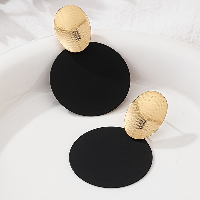 2pcs Geometric Round Women's Earrings Set