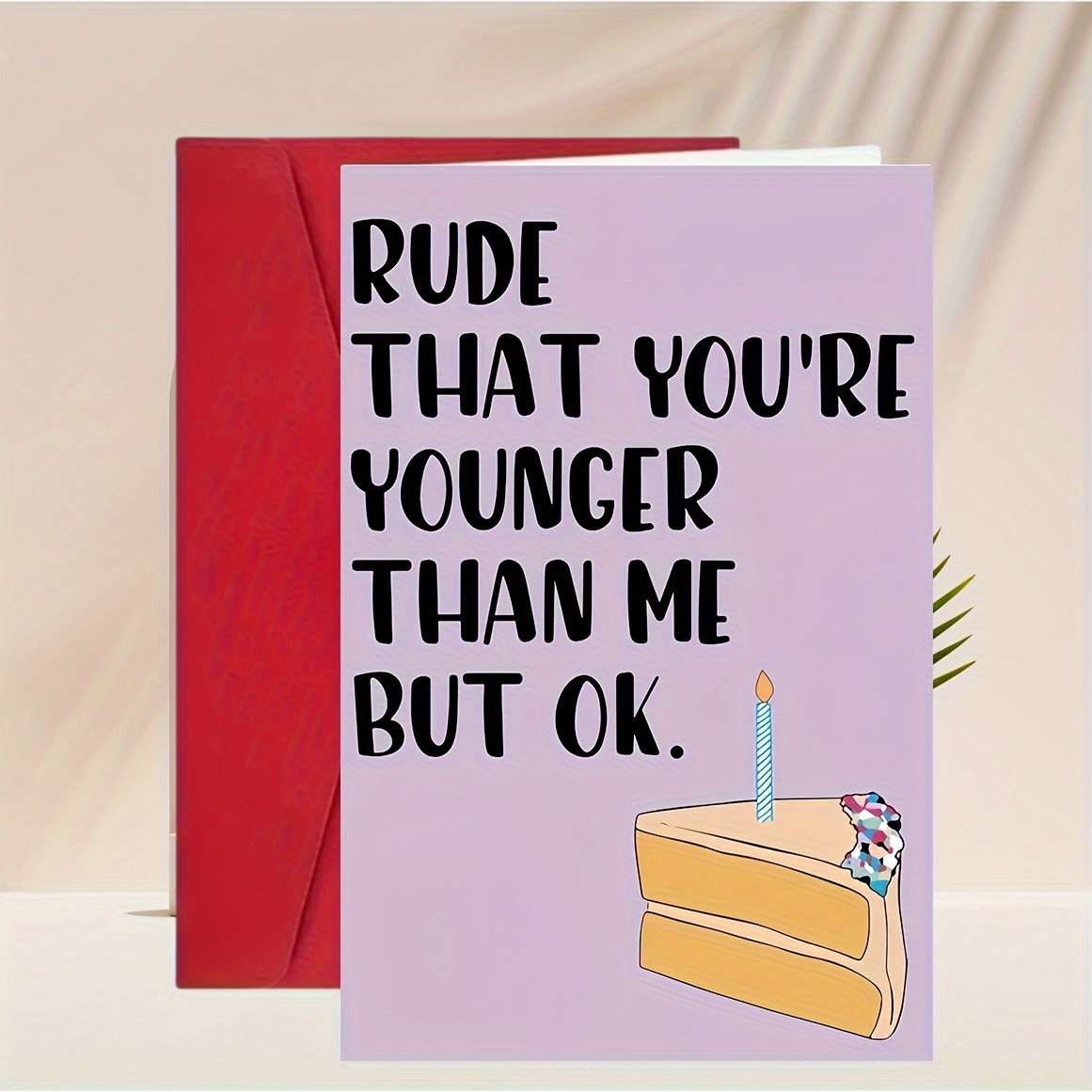 

1pc Funny Birthday Greeting Card, For , High-quality Paper, Comfortable Touch