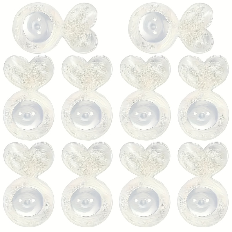 10pcs Silicone Earring Lifters - Lobe Support Patches For Heavy Earrings - Comfortable Rubber Earring Backs Replacements To Prevent Drooping Ears, Great For Large Stud Earrings