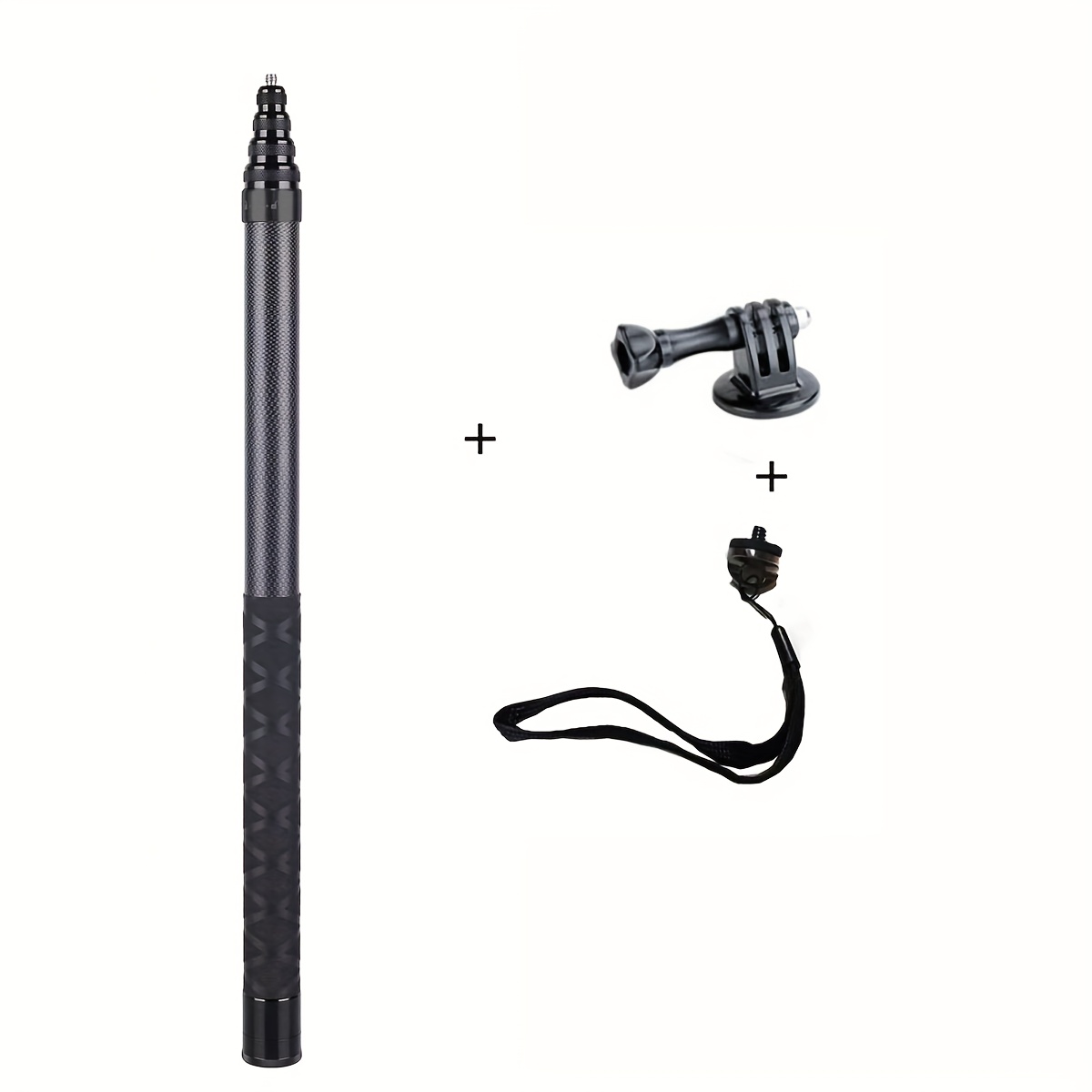 3-meter Carbon Fiber Telescopic Extension Rod, Suitable For 360 X5/x4 Gopro11/10/9 Dji Action4/5, With Comfortable Grip And Sports Camera Adapter And Wrist Strap