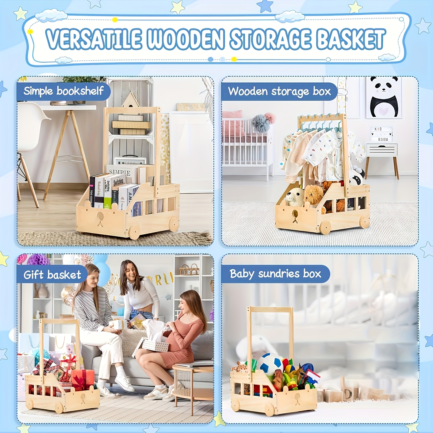 holz baby wäschekorb set griffen wickelkommode kiste schrank
