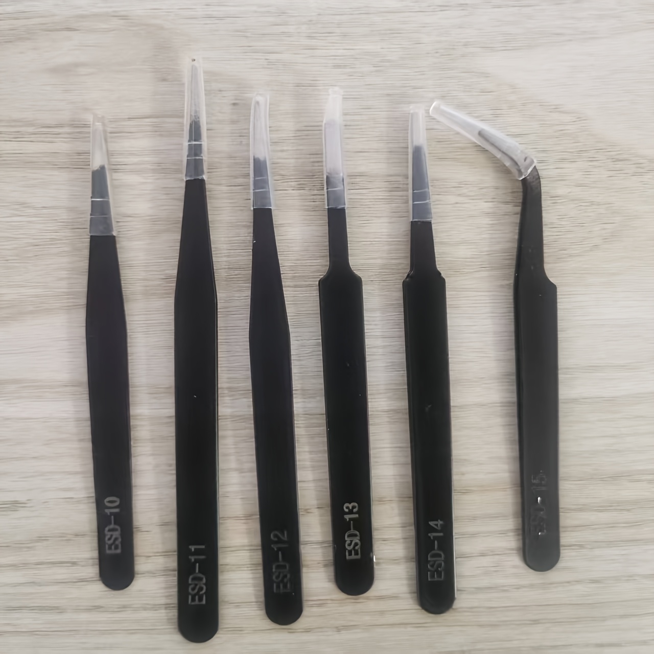 TEMU 6개/세트 tweezers 직선 tweezers 곡선 tweezers 눈썹 tweezers 또는 수리 도구에 적합한 전자 제품, 보석, 공예 및 수리 도구