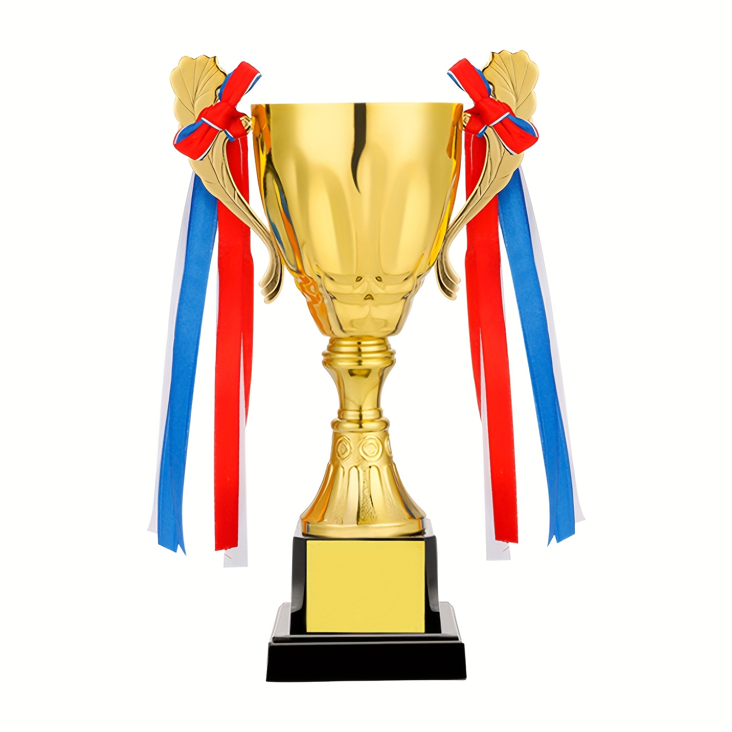 E-shop 1 personalisierte individuelle Metall-Trophäe für Fußball//Federball, goldfarbene/silberfarbene/kupferfarbene Trophäe, aus Eisenlegierung