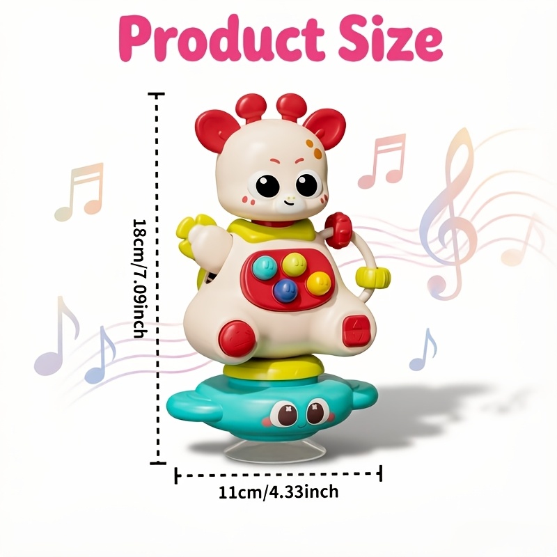 Baby Giraffe Spinning Toy with Detachable Head Whistle
