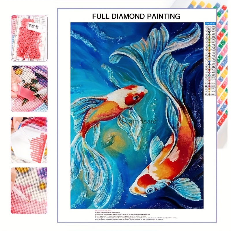Fishing Pattern Diamond Painting Set 5d Diy Diamond Painting - Temu