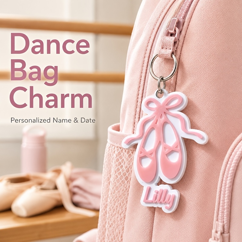 TEMU Customized Backpack Keychains For Back-to- And Ballet Shoe Backpack Accessories. Are Exclusive And Special Gifts For , And Personalized With