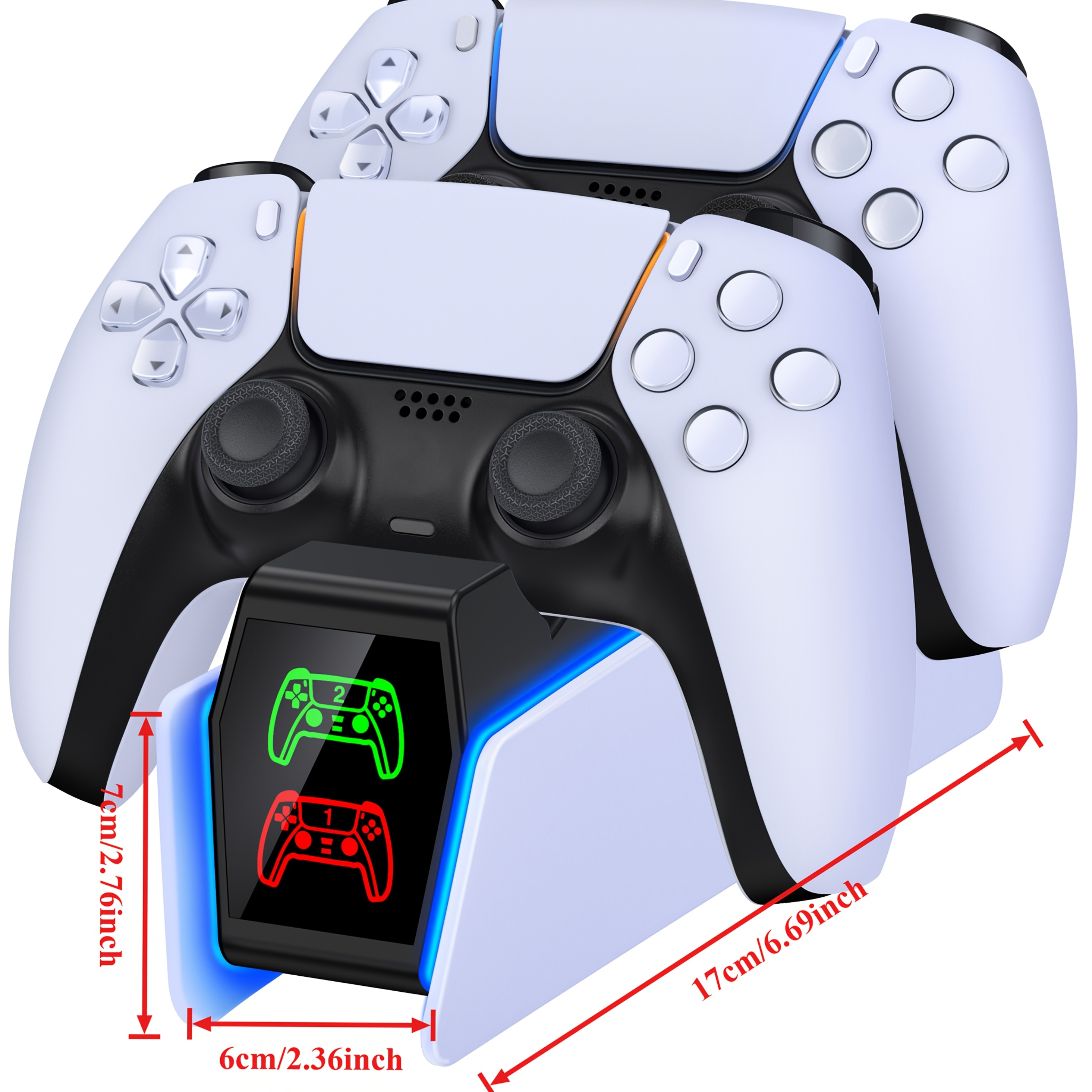 For - Fast Charging Station For Playstation 5 Charger Compatible With With Led Light - Stand Charging Dock Additions For Ps5 Dual Charging (not Including Controllers)