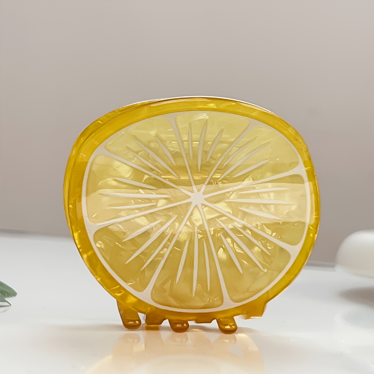 TEMU 1 pièce de pince à cheveux de de citron , pince à cheveux énergique de de citron aux fruits d'été, accessoire de cheveux , convient pour