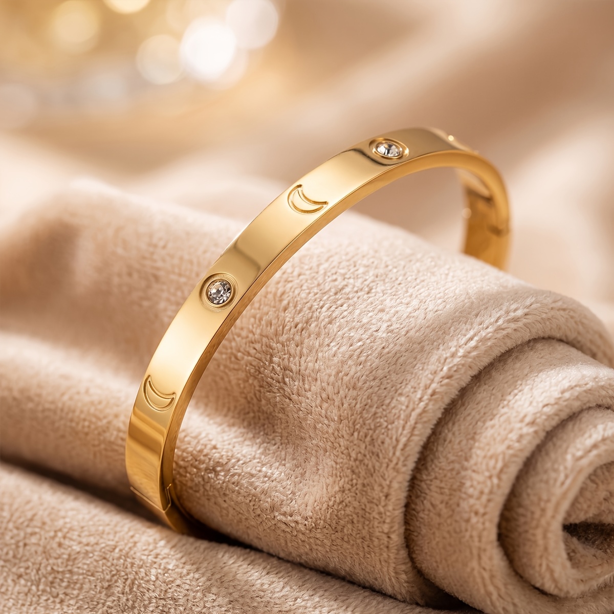 3pcs Soft Atmospheric Stackable Bangles, Gentle and Elegant