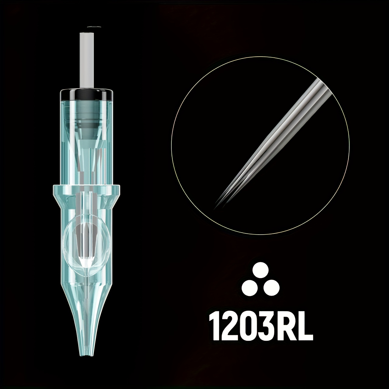 Image of 10pcs Neebol Tattoo Cartridge Needles, Safe Tattoo Needle Cartridge With Membrane Professional Disposable Cartridge Needles With Great Liner And #12 Standard 10pcs