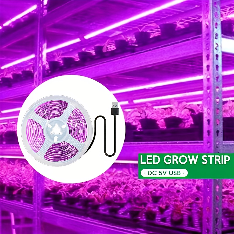 

Usb-powered Full Led Grow Light Strip - , Ideal For Indoor Plants, Succulents, Hydroponics & Gardening - Promotes , 5v Usb Connection, Grow Lights Indoor Plants