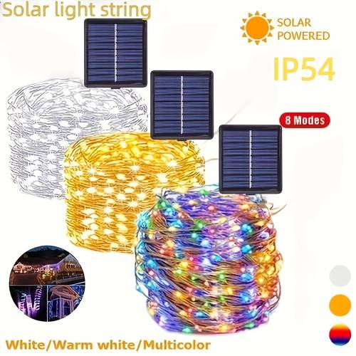 high brightness lithium battery outdoor light strip 2025 new christmas atmosphere string lights colorful warm white fairy lights star string lights 8 lighting suitable for courtyard garden wall hangings trees multi holiday use outdoor
