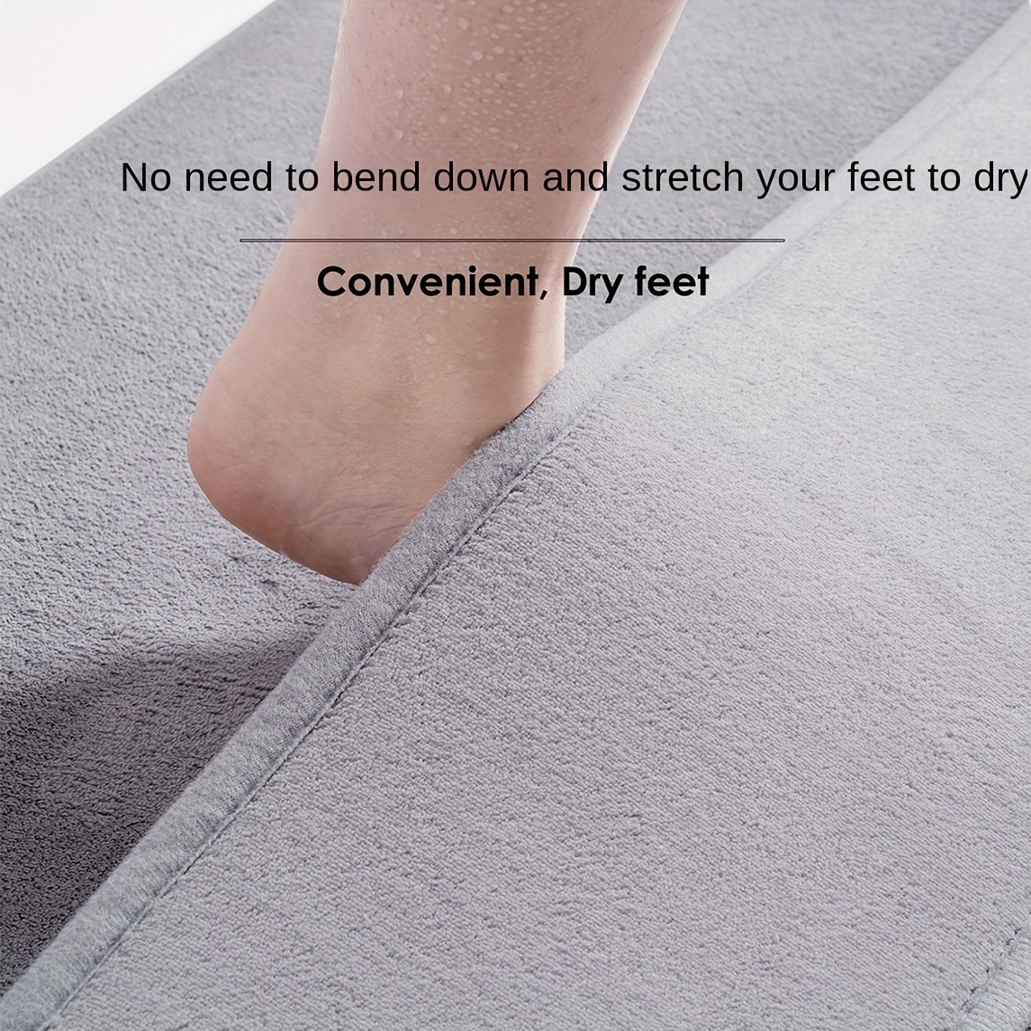 thickened absorbent bathroom mat non slip bath   scrubber with back wipe quick dry pad Product details 0