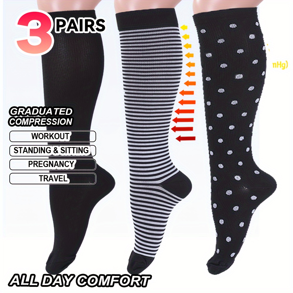 TYGA Store (2 Pairs) Compression Socks/Stockings for Men & Women… –  StickerDeen