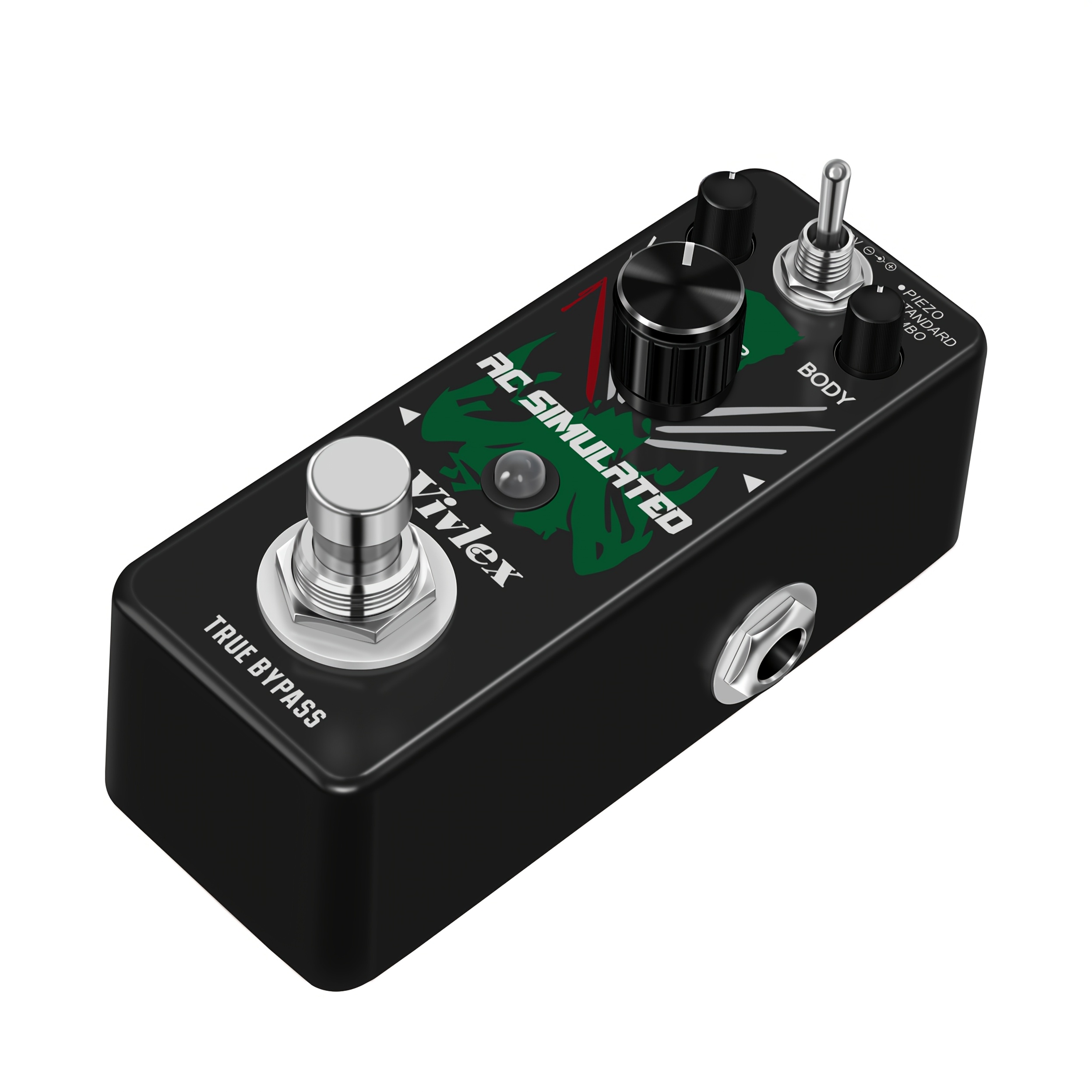 Acoustic Simulator Guitar Pedal, Standard Jumbo 3 Ac Stage Effect Pedal True Bypass For Electric Guitar, Power Adapter
