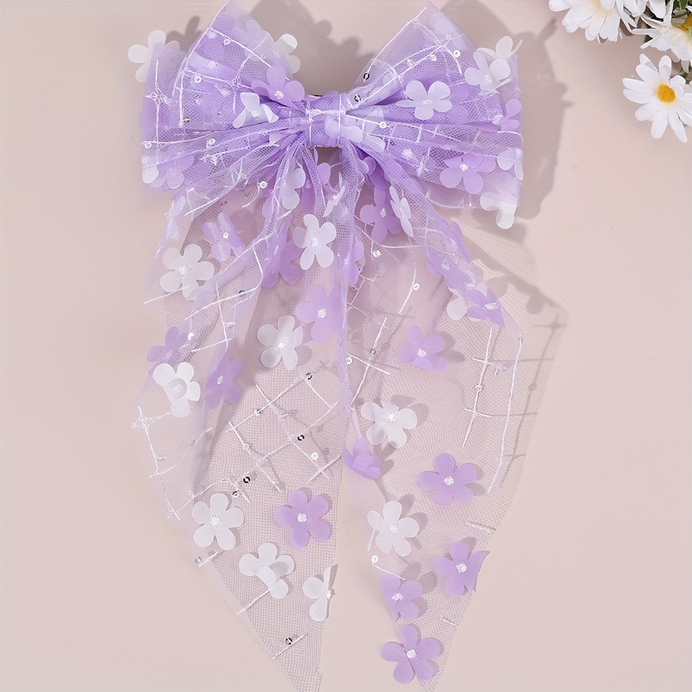E-shop Blumen Haarschleife Clip für Damen Elegante Quadratische Mittlere Haarnadel Rutschfeste Haarspange Ausgezeichnete Haarverzierungen für Damen