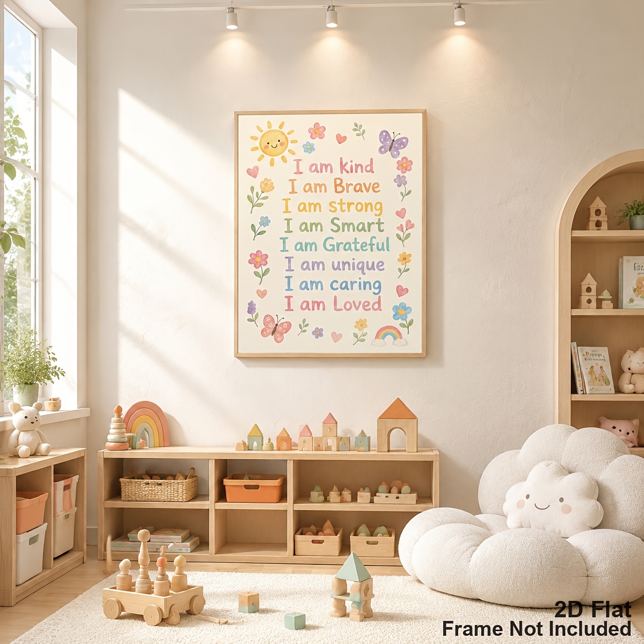 Children's Positive Affirmation Watercolor Art Poster