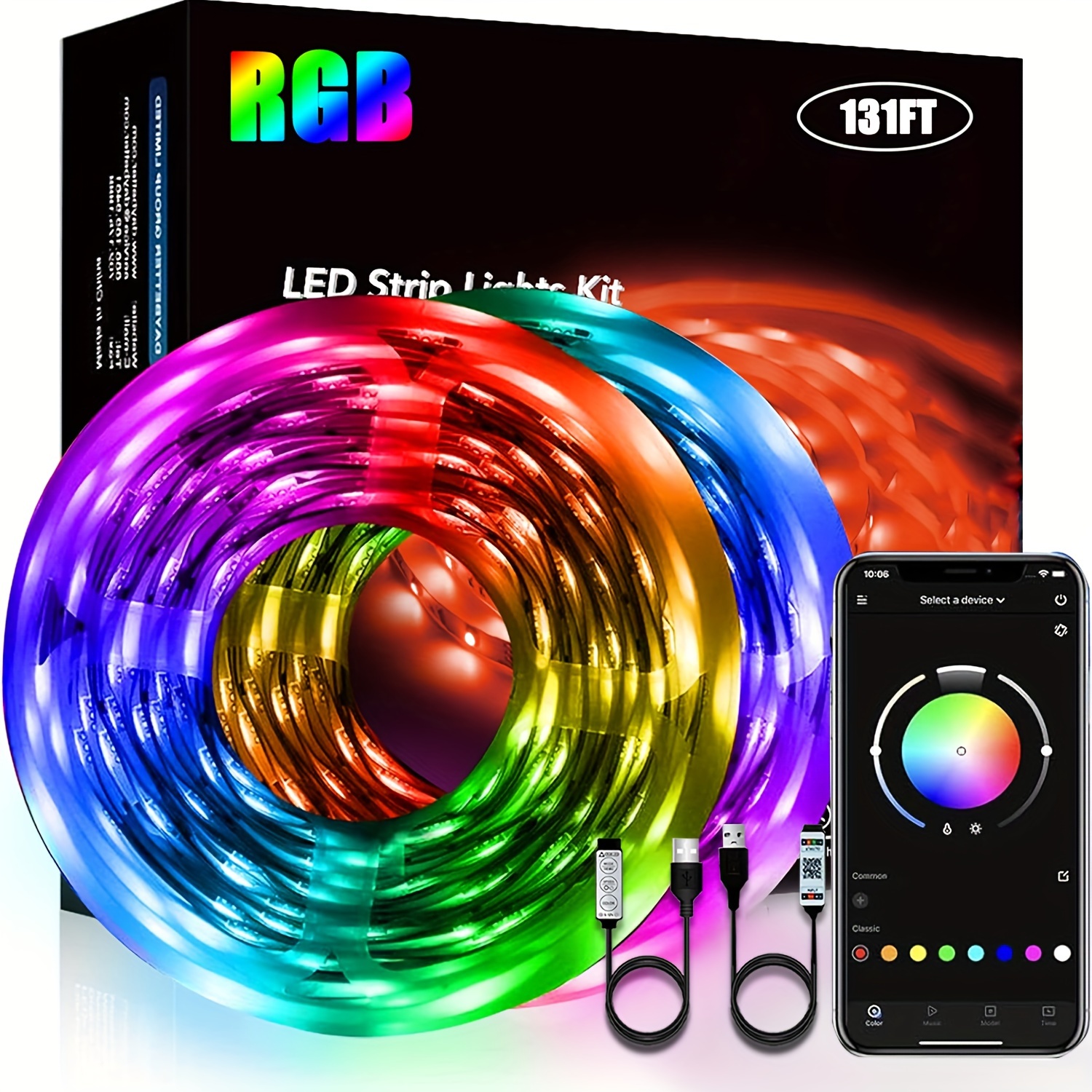 ledlight tv kit 5V USB LED Strip light 5050 RGB Dream Color Ambient TV Kit  Desktop PC Screen Background lighting 1/2/3/4/5M
