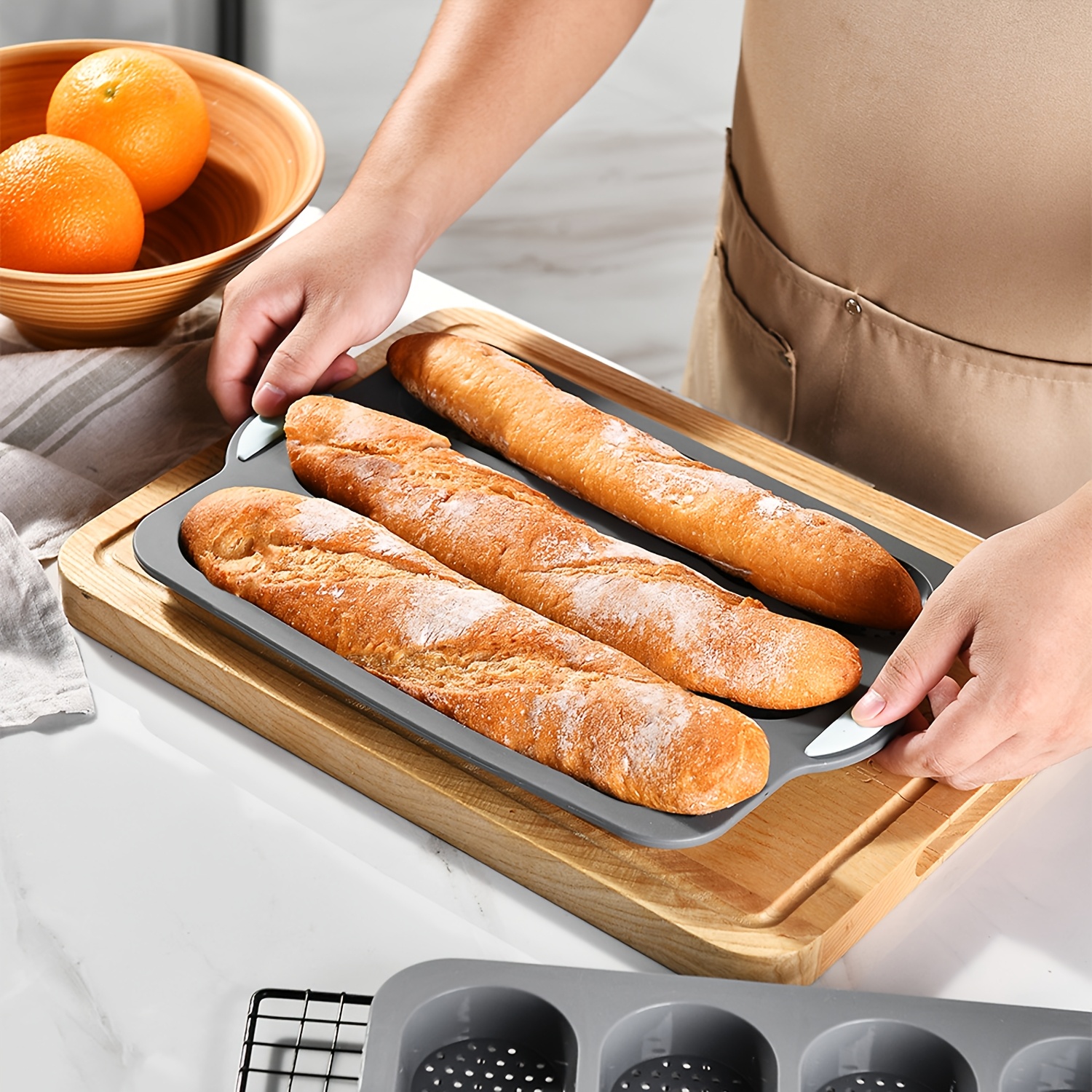 Bread Baking Pan Baguette Molds WALFOS French Bread Baking Pan 2/4