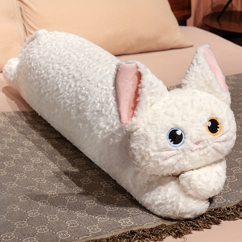 Ultra-Soft and Cute Cat Long Pillow - Perfect Side Sleeper, Versatile Cushion, Hand Washable, Modern Design, All-Season Comfort