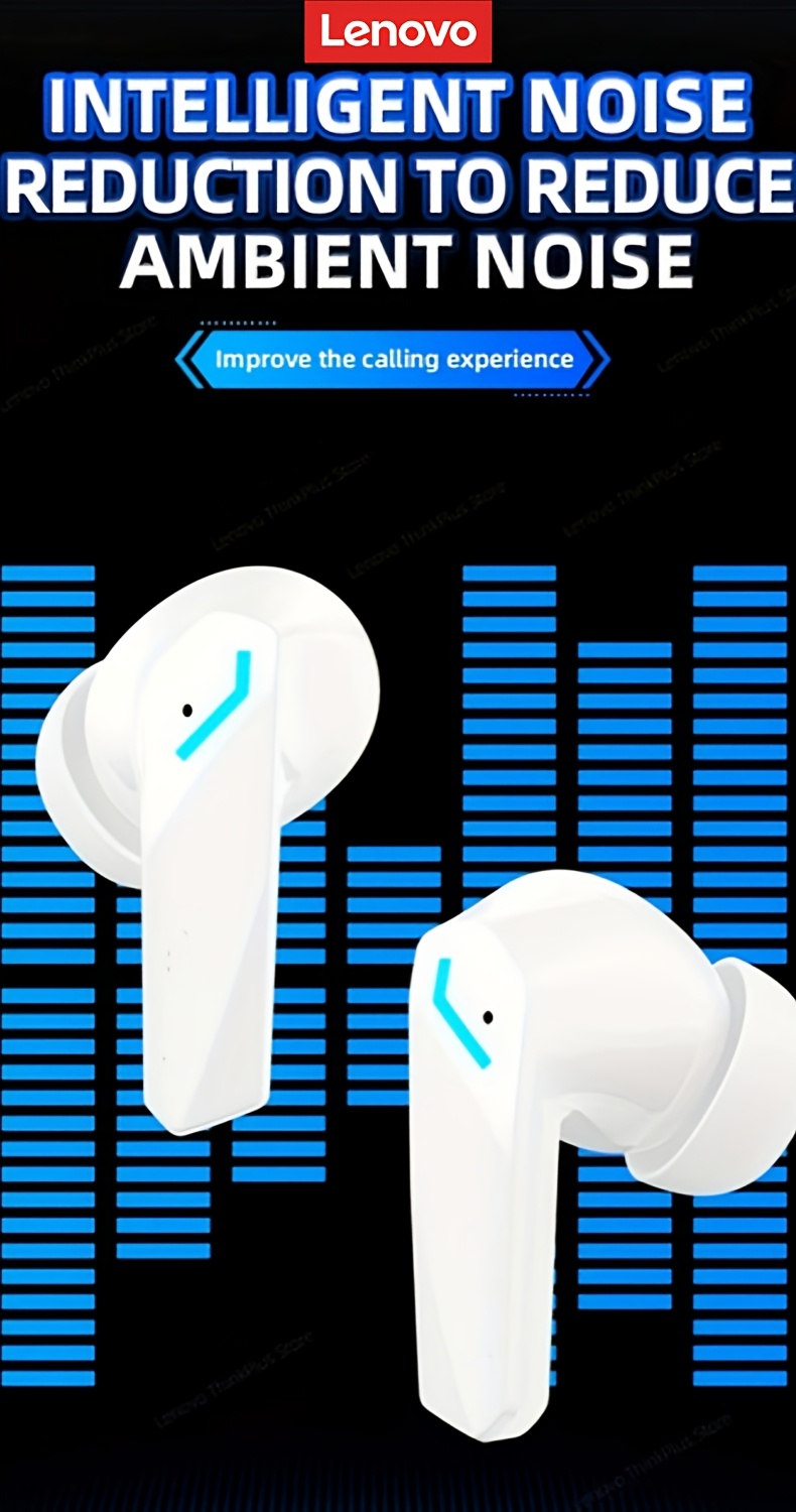 Auriculares Inalámbricos Lenovo GM2 PRO | Diseño Ergonómico, Experiencia de Sonido Inmersiva, Batería de Larga Duración