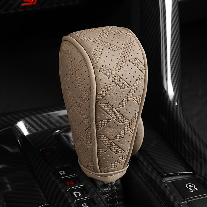 TEMU Housse de protection de de vitesse en cuir artificiel pour automobile, couverture de de vitesse de luxe pour voiture, accessoires d'intérieur de