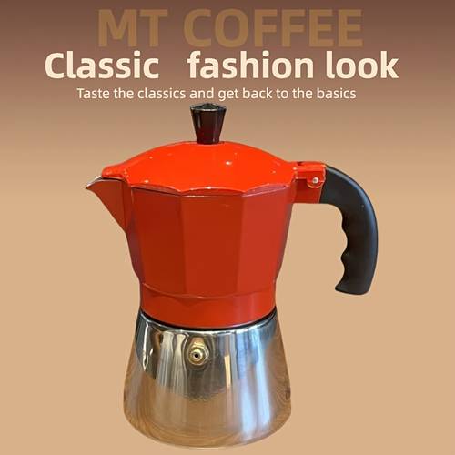 3/6 Cup Italian Pot - Dual Material Stovetop: Aluminum Top and Stainless , for Gas/Electric Stove. Buffet, Machine Espresso Maker - Home/Camping Retro Design, Espresso And Cappuccino Maker, Coffee Maker, Electric Coffee Maker, Coffee Turbine, Coffee Maker, Coffee Percolator,