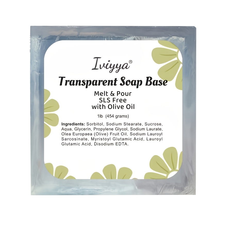 Image of 0.55lb/1lb/2lbs Clear Transparent Soap Base (, Sls, ), Melt & Pour For Soap Making, No Secent - Suitable For Types, Olive Oil Natural Formula