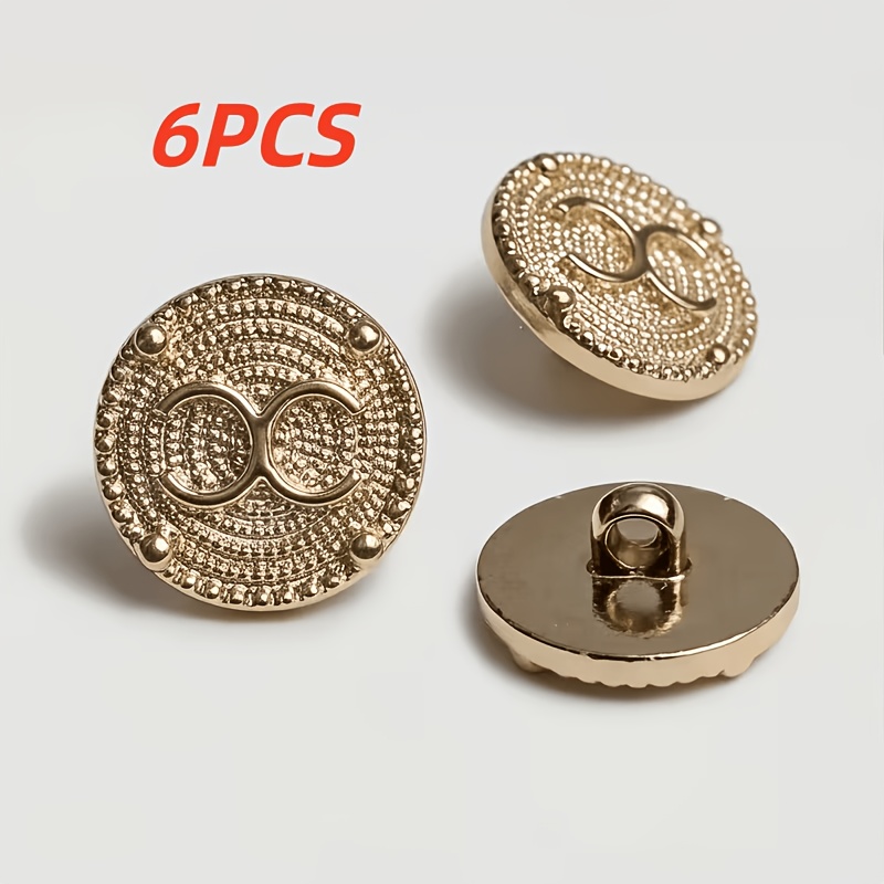 TEMU 6er-Set, Champagnerfarbe, Größe 22 mm/0,86 Zoll. Geeignet für Anzüge, Arbeitskleidung andere Kleidungsknöpfe, für freie DIY-Kombinationen