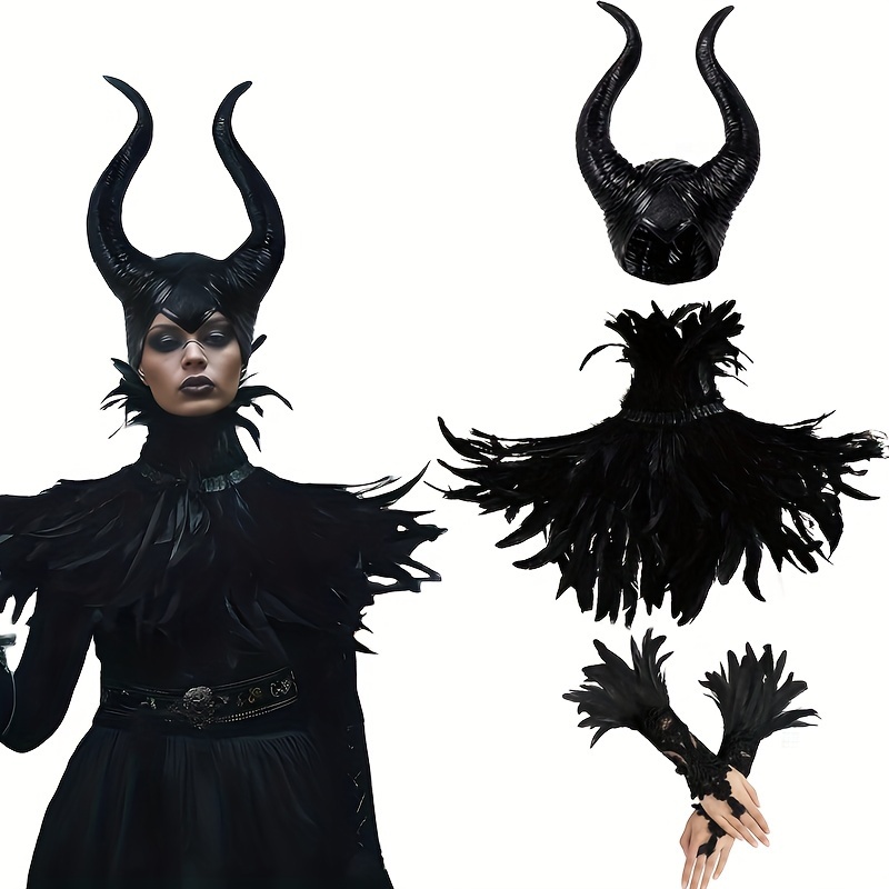 

Women's Gothic Cape Shawl, Gloves, Horned Devil Horns, Queen Costume Accessories, , Polyester, No Wash Care, Theme, Fashion Accessories For Women