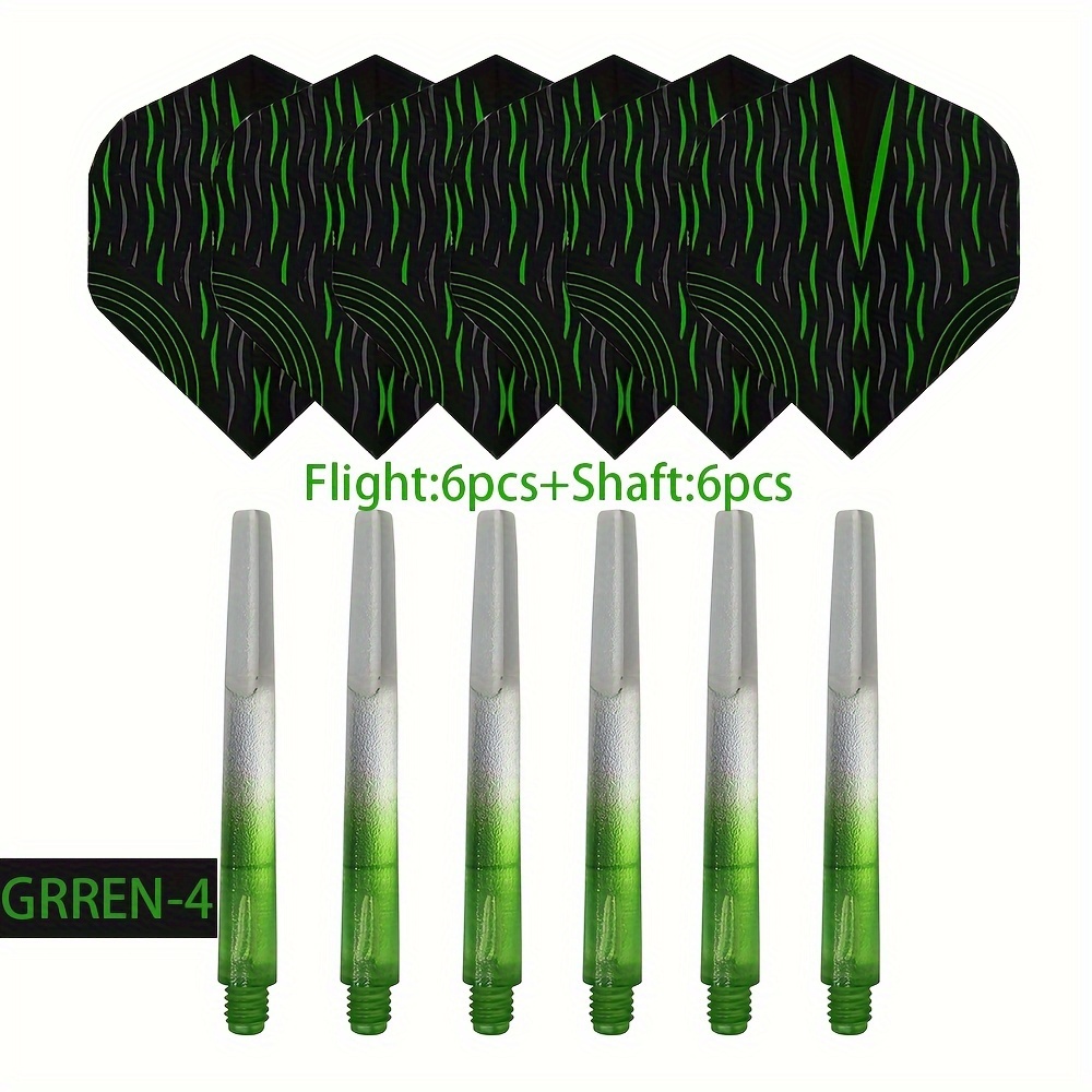 12pcs/pack Green Series Dart Flight(6pcs)