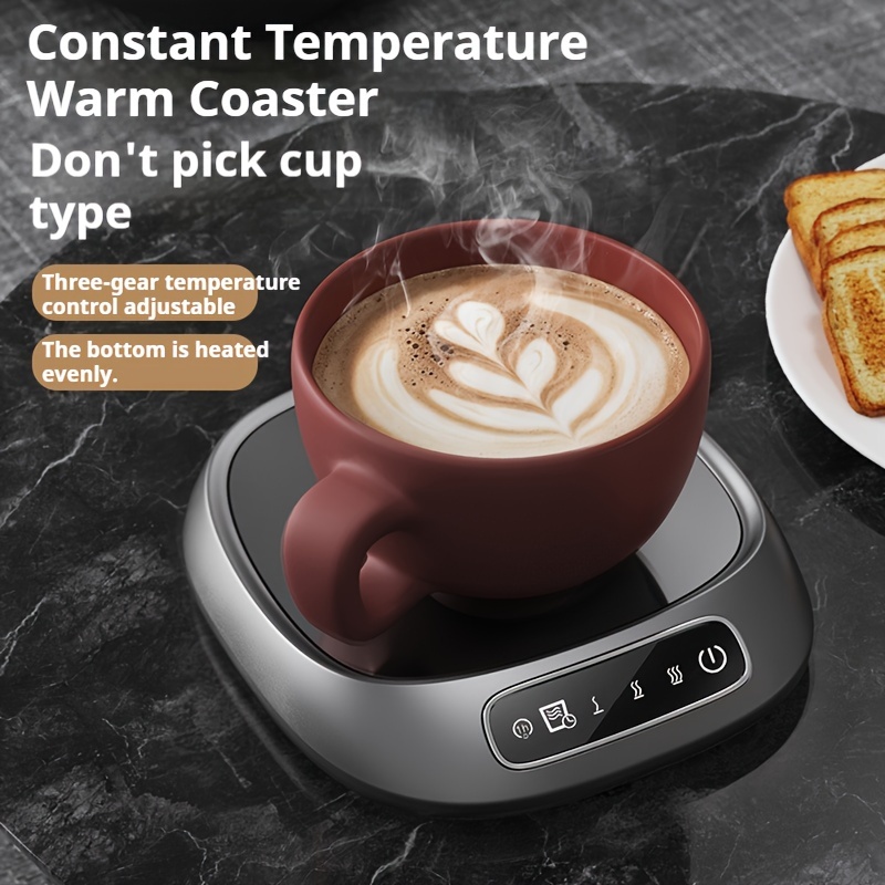 

1pc Cup Warmer, Electric Temperature Pad With 3-level Adjustment, Usb Powered, Intelligent , Auto Shut-off, Portable Cup Heating Mat For Home Use - Abs Material, ≤36v Operating Voltage