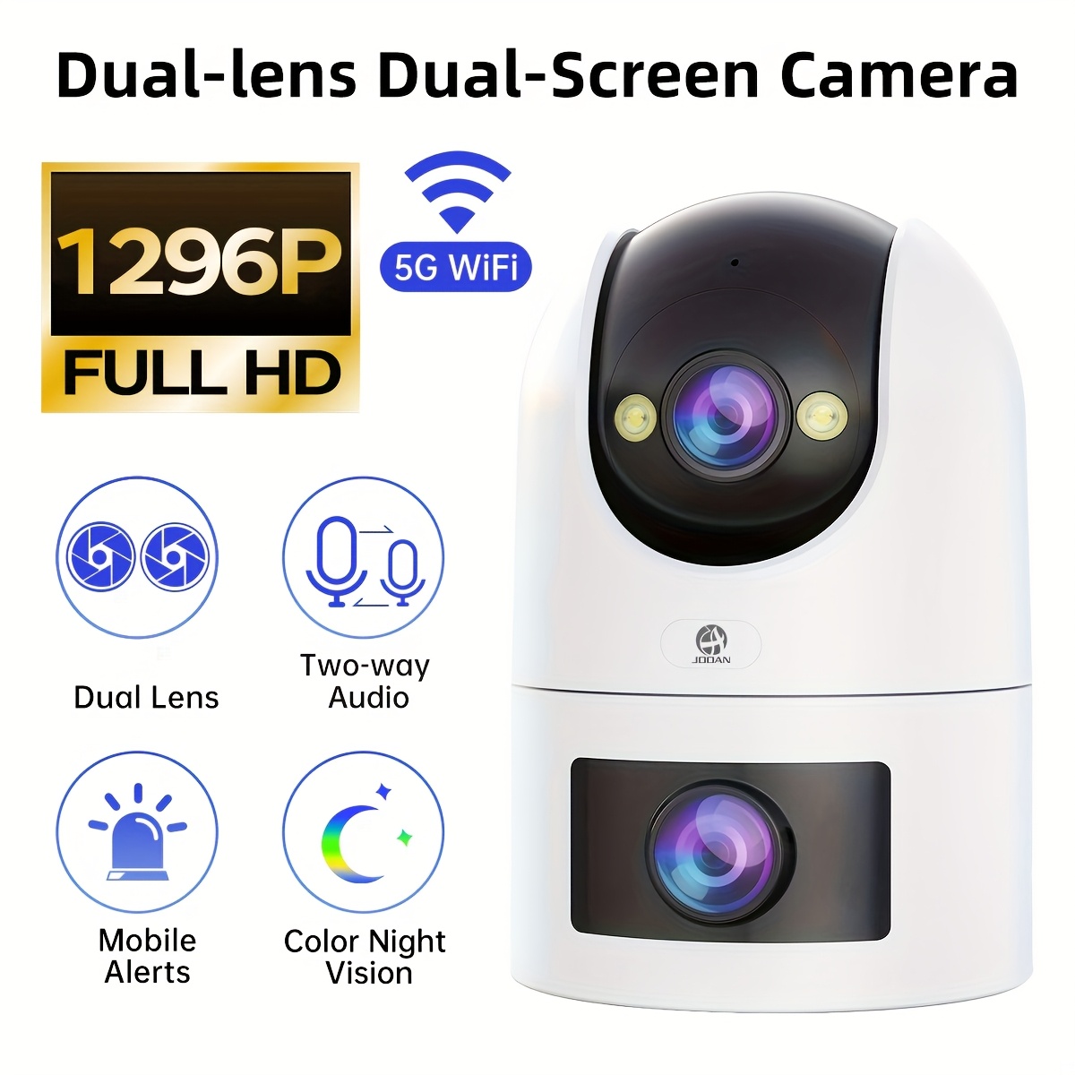 Image of Outdoor Rotating Camera 360°ptz Tracking Ai Human Detection Ipx6 Dual Storage (sd/cloud) Remote Monitoring For Yard Garage Security, Indoor Surveillance Nanny Baby Monitor
