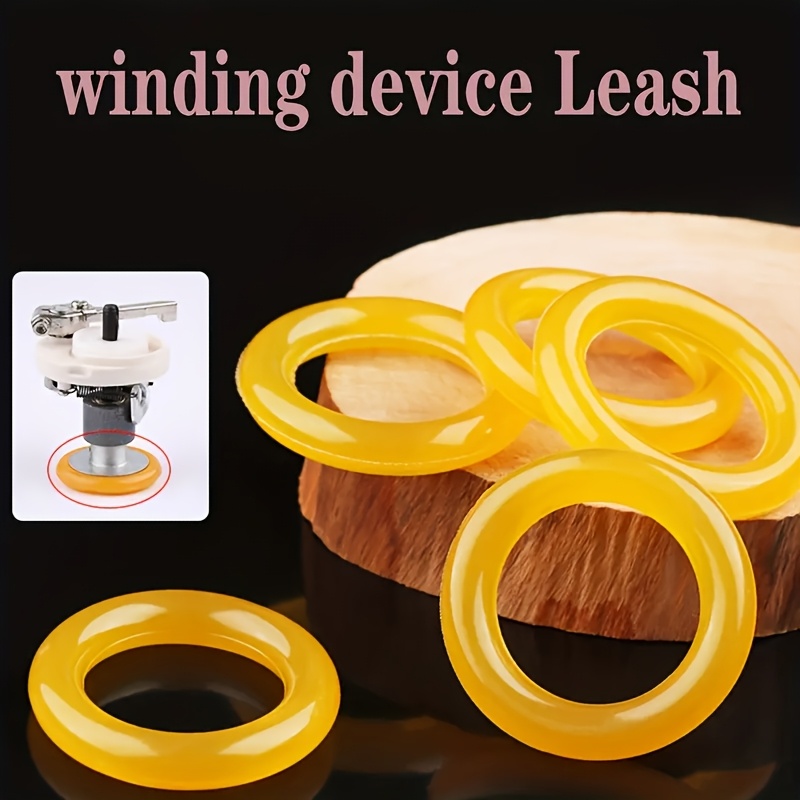 

5pcs Yellow Rubber Thread Guide Rings For Industrial Sewing Machines - Cable Winder Accessories