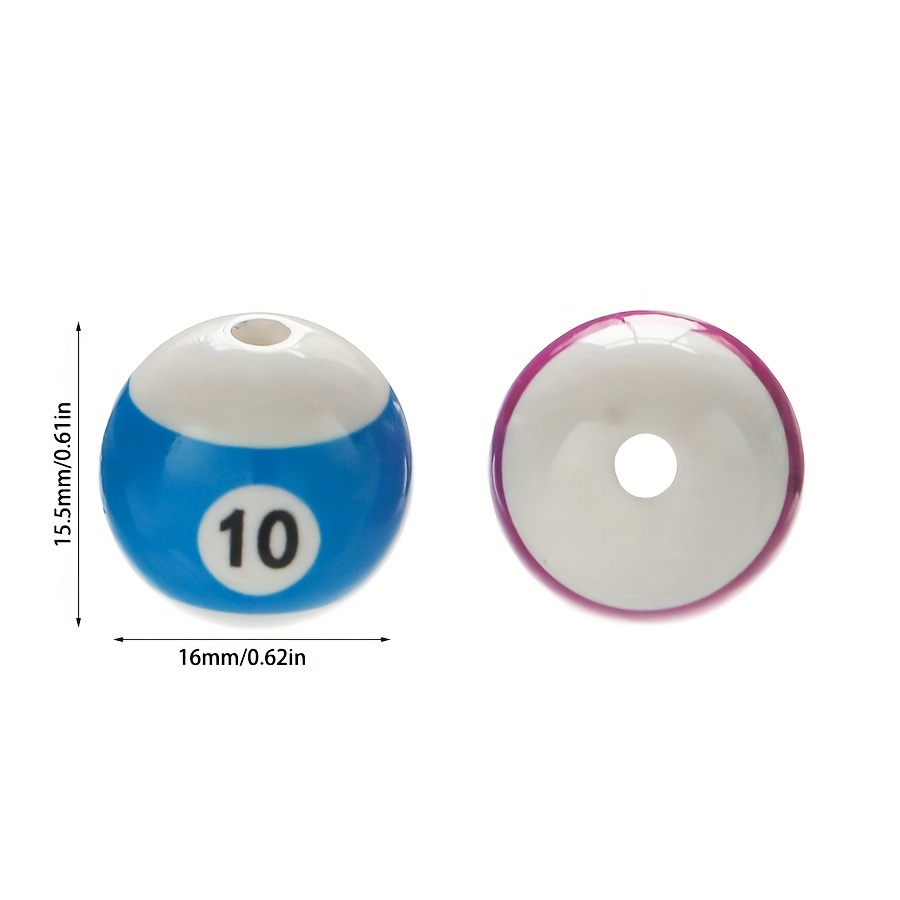 SUNNYCLUE 200 Polymer Tonperlen – Flach, Rund Mit Billardkugel-Muster, 9,5 Mm, Für Schmuck DIY