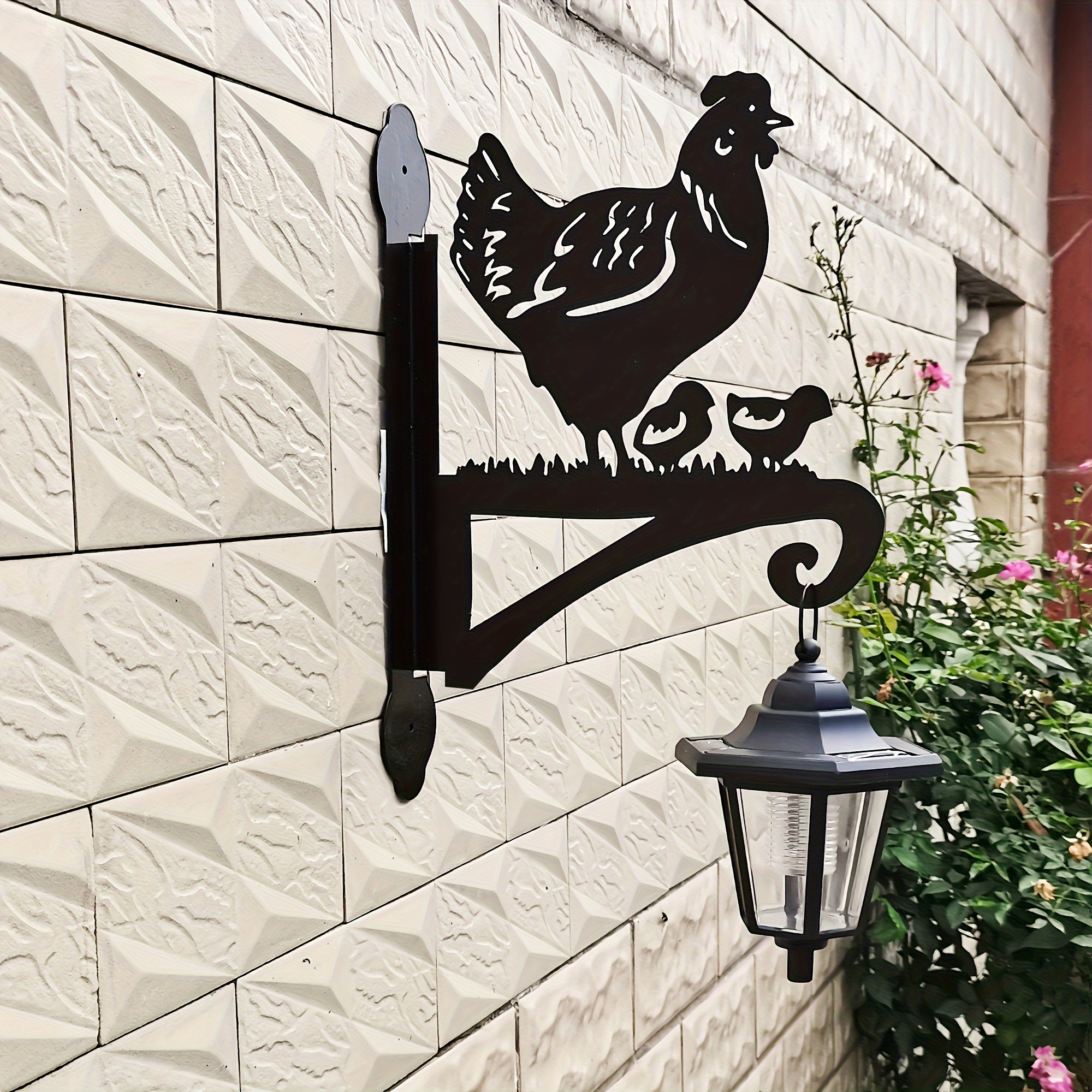 

[top-] Metal Hen-shaped Hanging & - -mounted Plant Support For / Use, No Needed