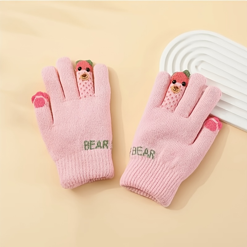Comfortable And Cute Winter Gloves, Suitable For 7-12 Year Old Boys And Girls