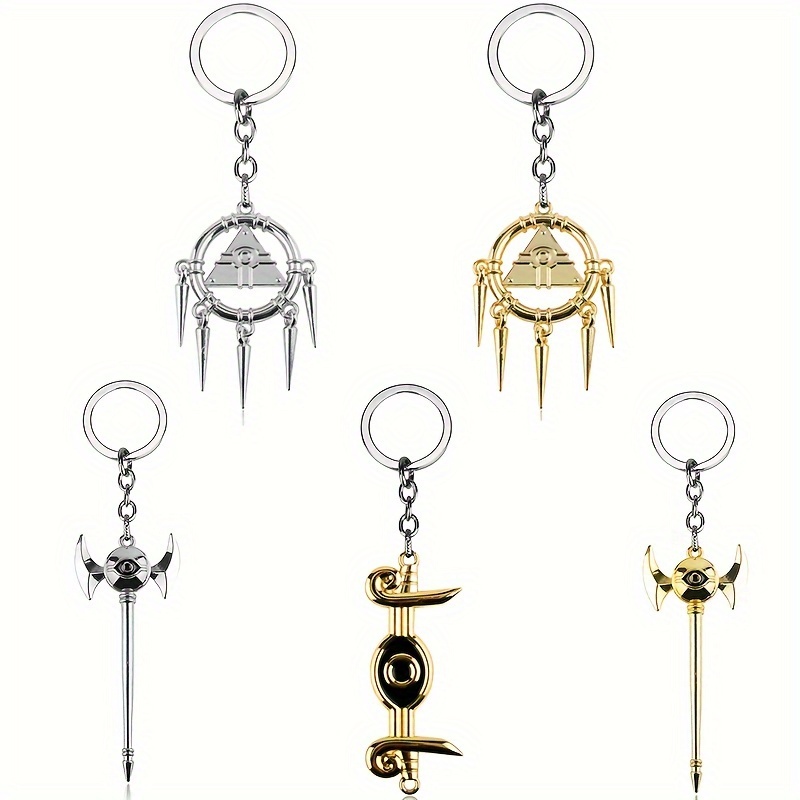 

Hot Game Anime Peripheral Block Scepter Keychain Pendant Men's Cosplay Keychain