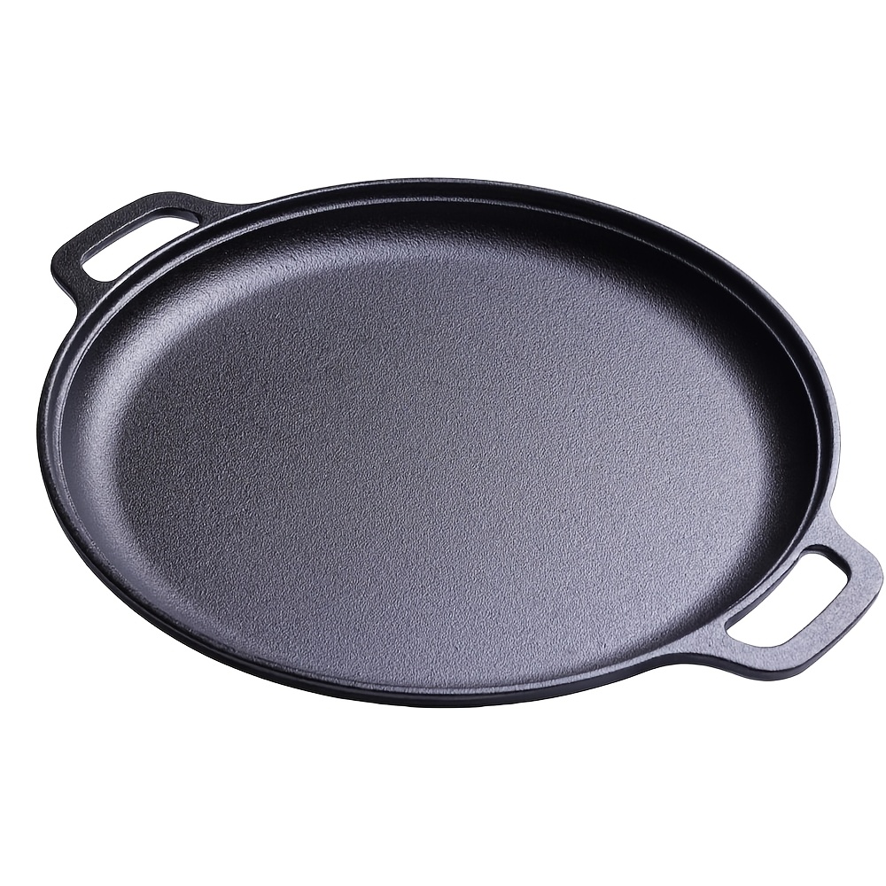 Temu – TEMU Thickened Pre- Cast Iron Grill Pan, & Heating, Compatible With All Stoves & Ovens, Multifunctional Cookware For Pizza, Frying, Baking, Home
