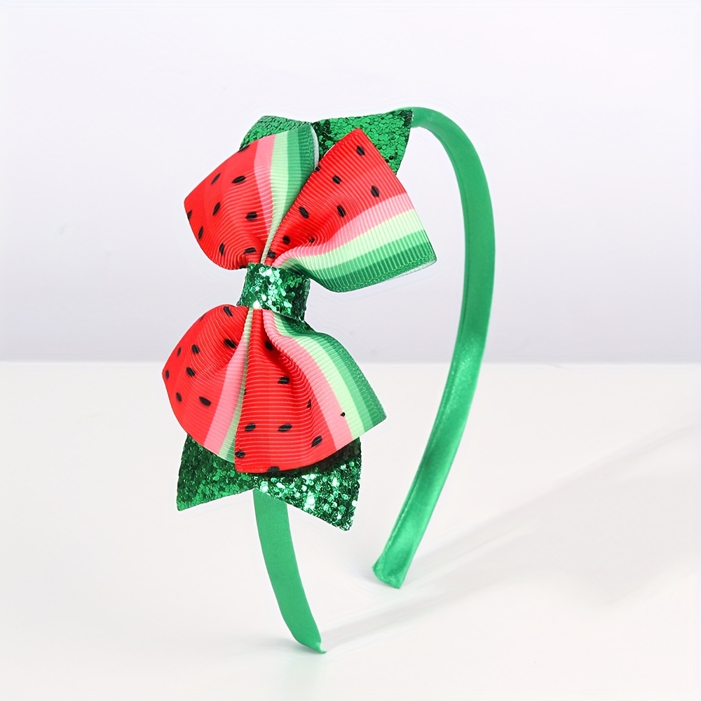 

Watermelon Glitter Bow Headband For Girls - Birthdays, Showers & Photoshoots