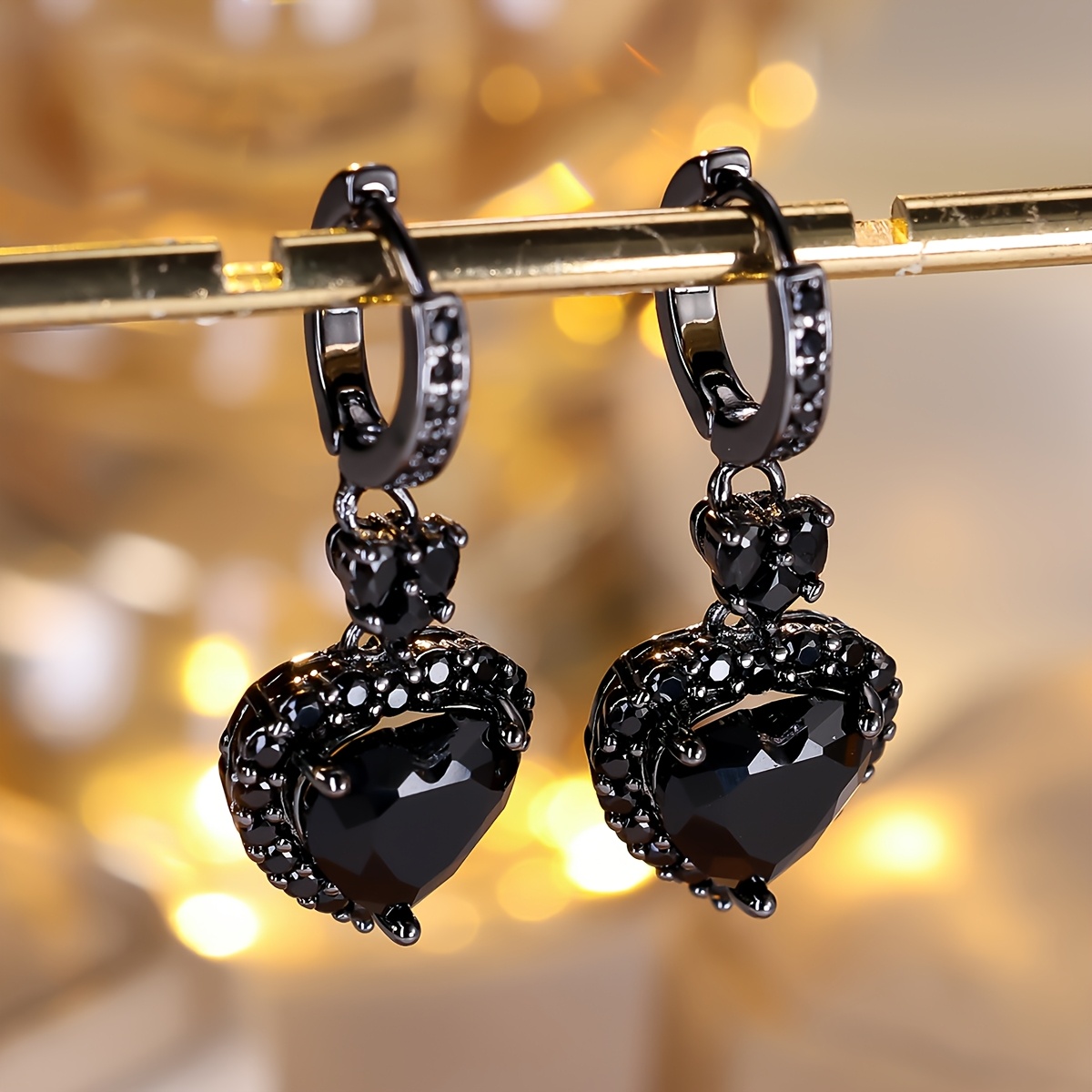 Image of Angol A Pair Of Elegant, Individual, Classic, Luxurious And Fashionable -shaped Synthetic Zirconia Earrings, Suitable As A Gift For A Wife