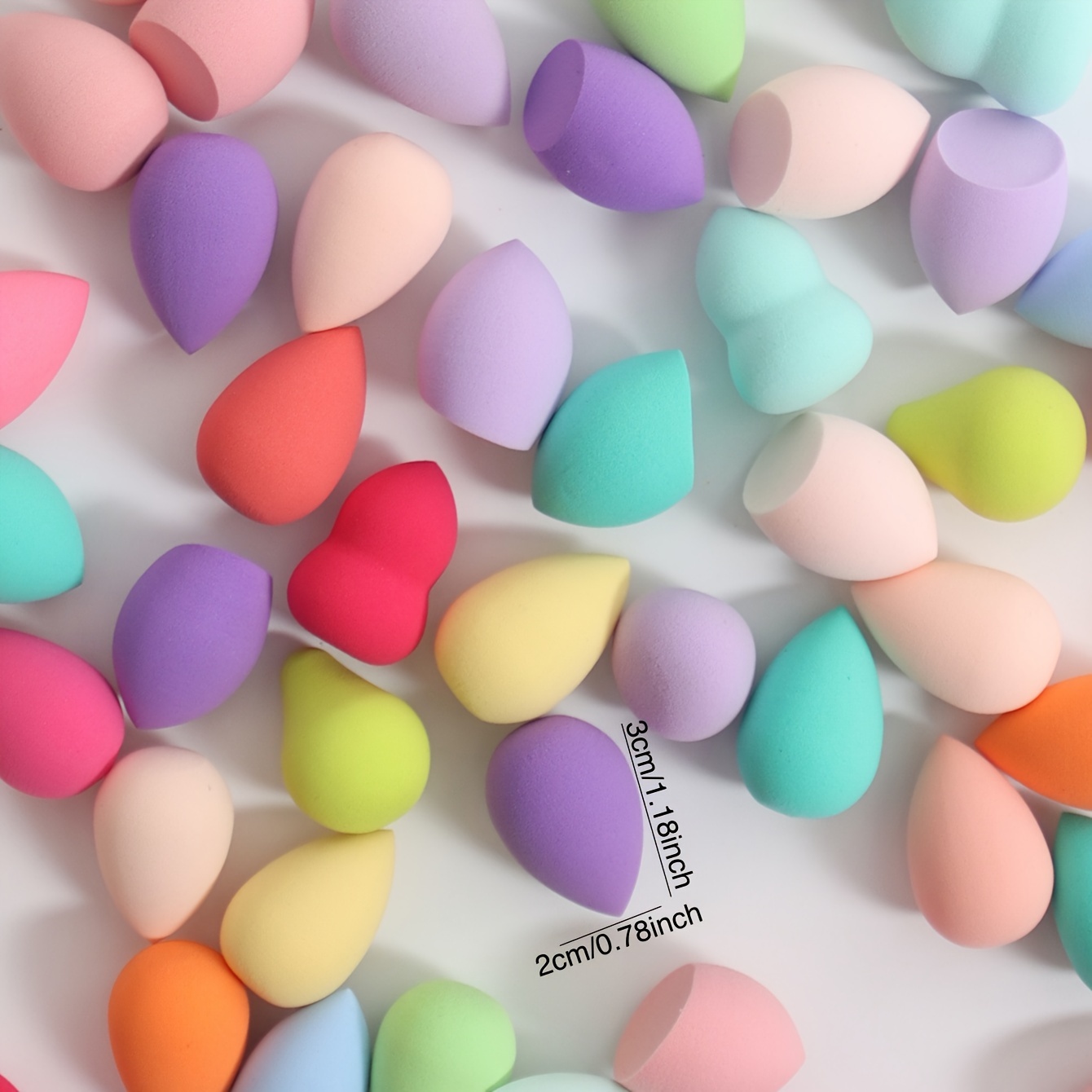 Mini Beauty Blender Sponges Assorted Colors Shapes Multi details 4
